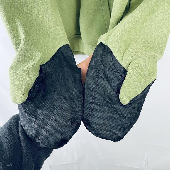 🍒 Loki Gear Women's Oversized Boxy Facemask Glove Hoodie Sweatshirt Green XS‎ - Picture 13 of 13